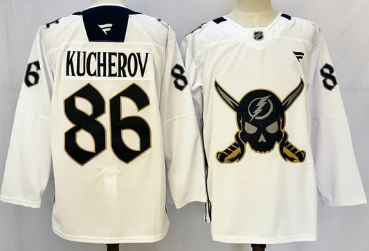 Men's Tampa Bay Lightning Nikita Kucherov #86 Fanatics White Player Jersey