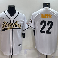 Men's Pittsburgh Steelers Najee Harris #22 White Player Jersey1