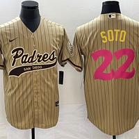 Men's San Diego Padres Juan Soto #22 Tan Replica Player Jersey1 Joint Edition