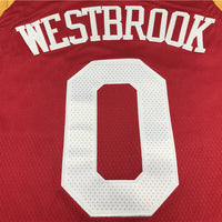 Men's Houston Rockets Russell Westbrook #0 NBA Classics Swingman Jersey1 - Retro Red