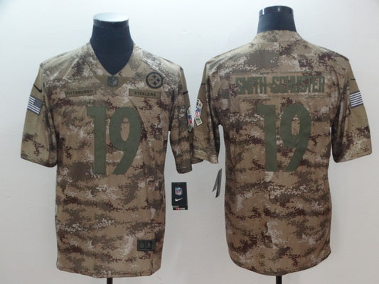 Men's Pittsburgh Steelers JuJu Smith-Schuster #19 Camouflage Game Jersey1