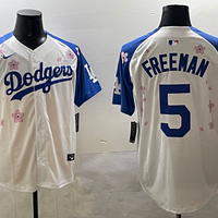 Men's Los Angeles Dodgers Freddie Freeman #5 White Alternate Team Jersey1
