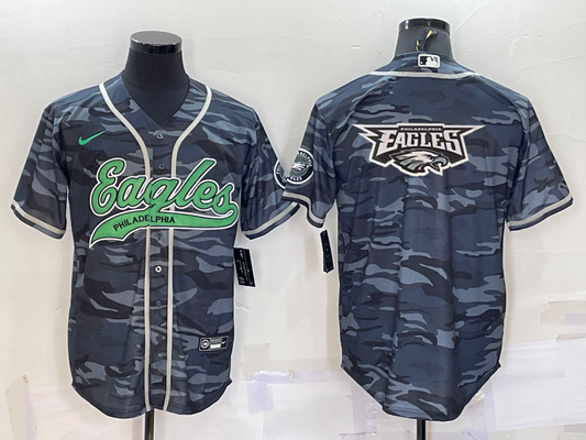 Men's Philadelphia Eagles Grey Camouflage Game Jersey1