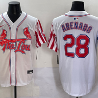 Men's St. Louis Cardinals Nolan Arenado #28 White Game Player Jersey
