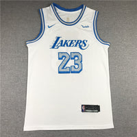 Men's Los Angeles Lakers LeBron James 2020/21 White Swingman Jersey1 City Edition