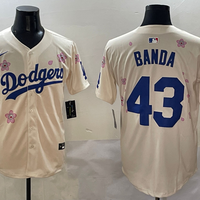 Men's Los Angeles Dodgers Anthony Banda #43 Cream Player Jersey