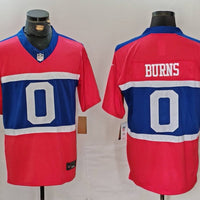 Men's New York Giants Brian Burns #0 Century Red Alternate Player Game Jersey1