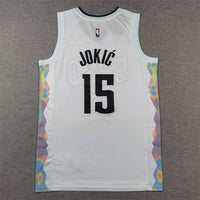 Men's Denver Nuggets Nikola Jokic #15 White 2024/25 Swingman Player Jersey1 - City Edition