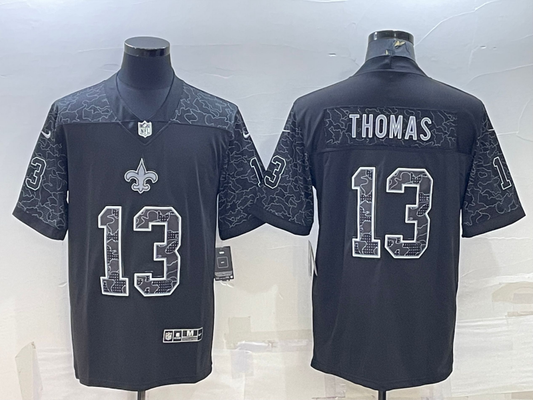 Men's New Orleans Saints Michael Thomas #13 Black RFLCTV Limited Jersey1