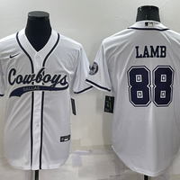 Men's Dallas Cowboys CeeDee Lamb #88 White Game Jersey1 Joint Edition