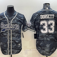 Men's Dallas Cowboys Tony Dorsett #33 Grey Camouflage Game Jersey1 Joint Edition