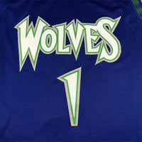 Men's Minnesota Timberwolves Anthony Edwards Blue/Navy Swingman Jersey1