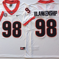 Men's Georgia Bulldogs Rodrigo Blankenship #98 White Player Game Jersey