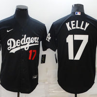 Men's Los Angeles Dodgers Joe Kelly #17 Black Stitched Jersey1