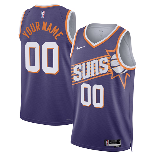 Men's Phoenix Suns Purple Swingman Custom Jersey1 - Icon Edition