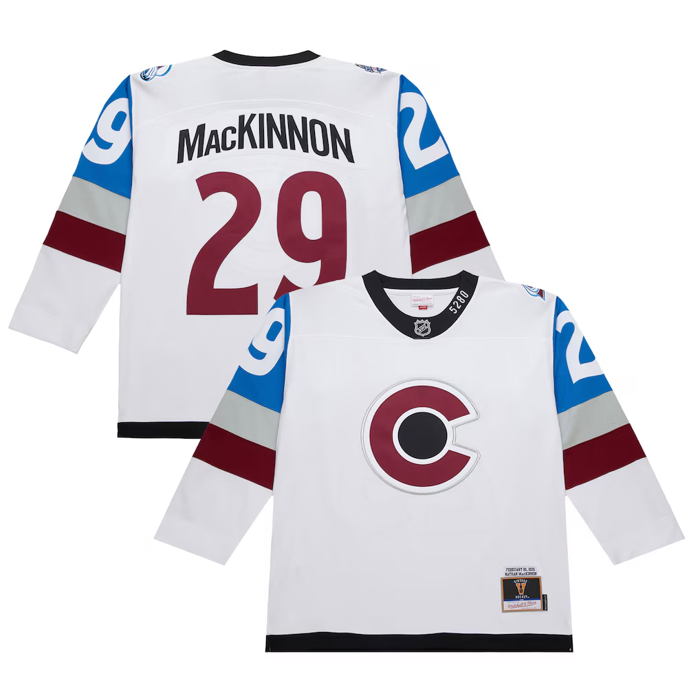 Men's Colorado Avalanche Nathan MacKinnon #29 Fanatics White Jersey
