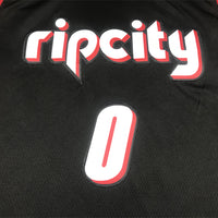 Men's Portland Trail Blazers Damian Lillard Black Swingman Jersey1 - City Edition