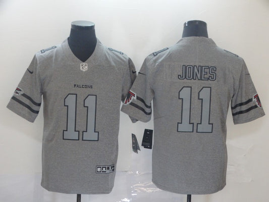 Men's Atlanta Falcons Julio Jones #11 Gray Game Jersey1