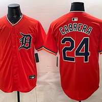 Men's Detroit Tigers Miguel Cabrera #24 Orange Limited Player Jersey