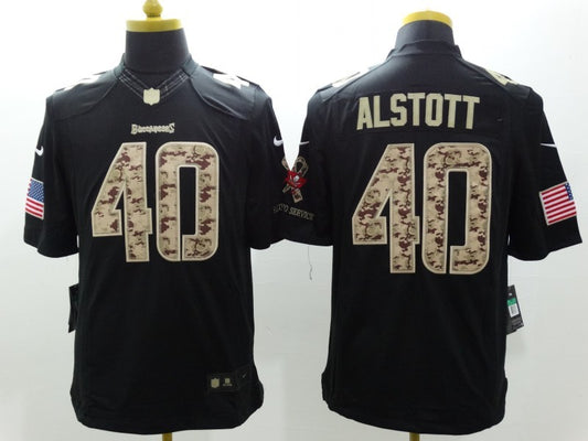 Men's Tampa Bay Buccaneers Mike Alstott #40 Black Game Player Jersey1