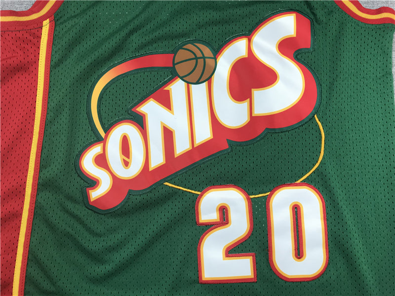 Men's Seattle Supersonics Gary Payton #20 Green Swingman Player Jersey
