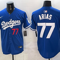 Men's Los Angeles Dodgers Andres Arias #77 Royal Alternate 2 Replica Player Jersey