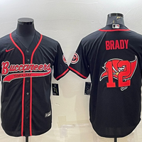 Men's Tampa Bay Buccaneers Tom Brady #12 Black Game Player Jersey1 Joint Edition
