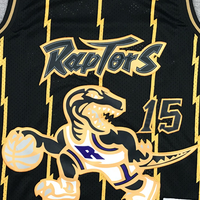 Men's Toronto Raptors Vince Carter 1998-99 Black Hardwood Classics Swingman Jersey1