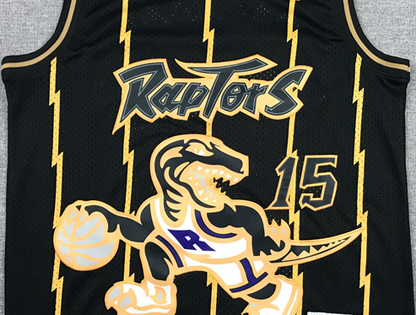 Men's Toronto Raptors Vince Carter 1998-99 Black Hardwood Classics Swingman Jersey1
