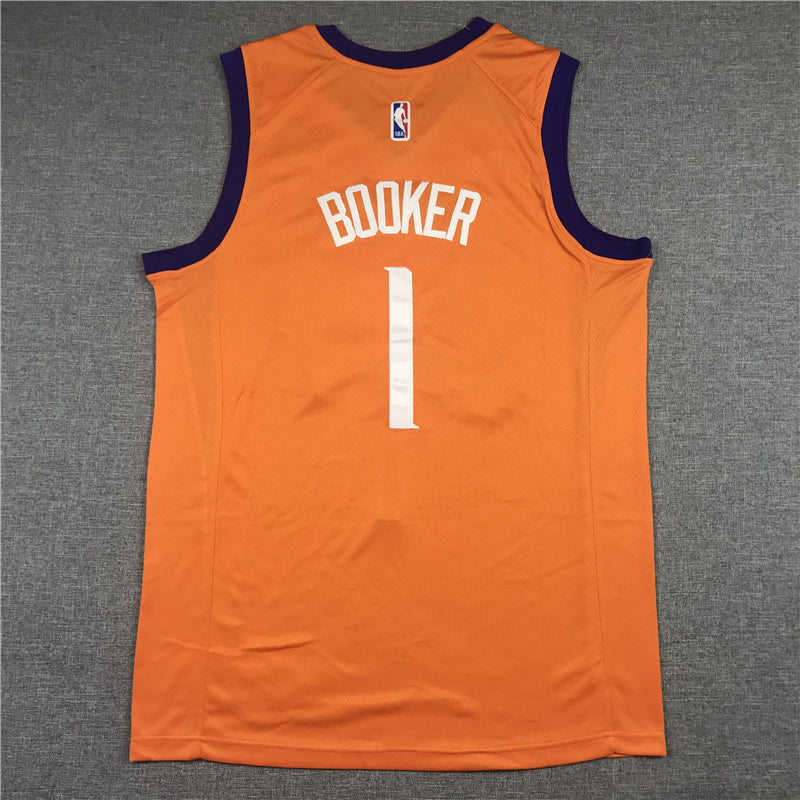 Men's Phoenix Suns Devin Booker Orange 2019/20 Fast Break Replica Player Jersey1
