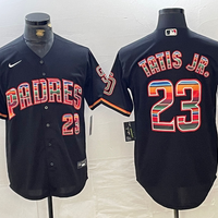 Men's San Diego Padres Fernando Tatis Jr. Black Replica Player Jersey1