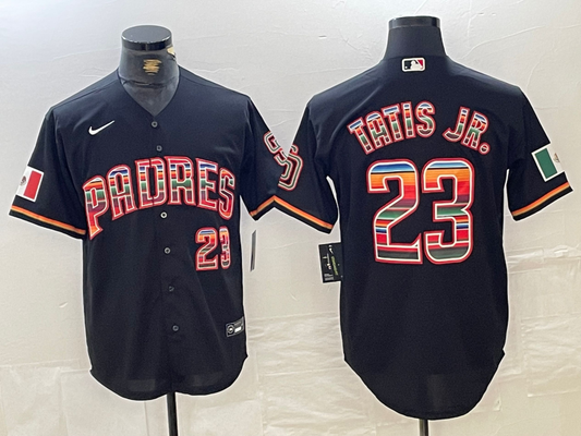 Men's San Diego Padres Fernando Tatis Jr. Black Replica Player Jersey1