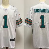 Men's Miami Dolphins Tua Tagovailoa #1 White Alternate Game Jersey1