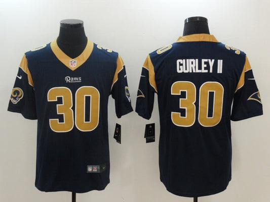 Men's Los Angeles Rams Todd Gurley II #30 Navy Game Jersey1