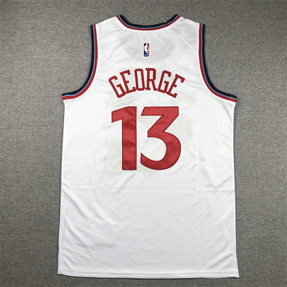 Men's LA Clippers Paul George #13 White Swingman Jersey1