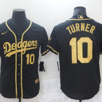 Men's Los Angeles Dodgers Justin Turner #10 Black Fashion Stitched Jersey1