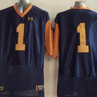 Men's Notre Dame Fighting Irish Under Armour #1 Navy Player Jersey