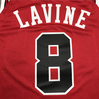 Men's Chicago Bulls Zach LaVine #8 Red Fast Break Player Jersey1