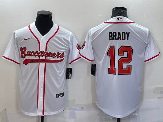 Men's Tampa Bay Buccaneers Tom Brady #12 White Game Jersey1 Joint Edition