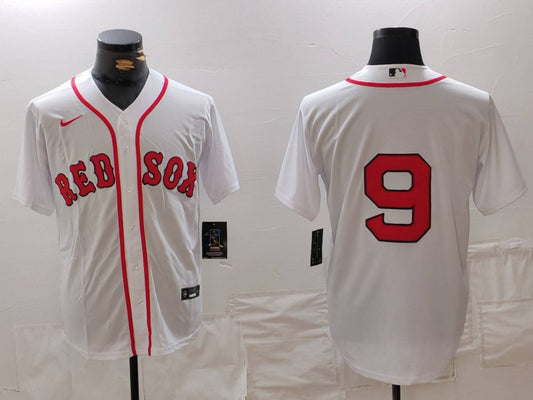 Men's Boston Red Sox Ted Williams #9 White Replica Player Jersey1