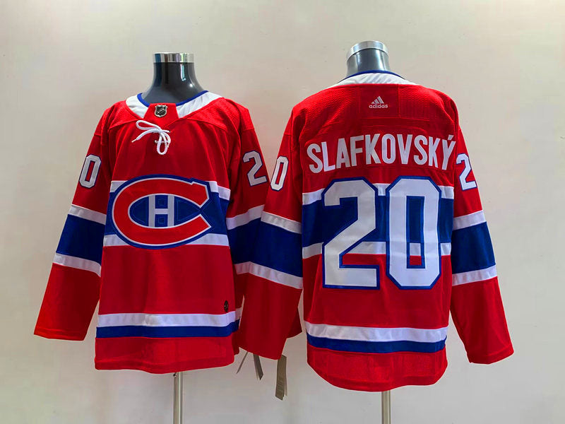 Men's Montreal Canadiens Juraj Slafkovsky #20 Red Player Jersey1