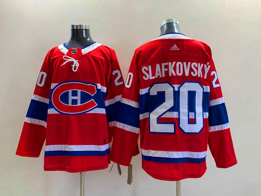 Men's Montreal Canadiens Juraj Slafkovsky #20 Red Player Jersey1