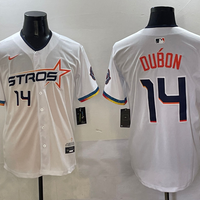 Men's Houston Astros Mauricio Dubon #14 White 2025 City Connect Limited Player Jersey1