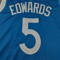 Men's Minnesota Timberwolves Anthony Edwards #5 Blue Swingman Jersey1