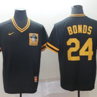 Men's Pittsburgh Pirates Barry Bonds #24 Black Stitched Jersey1