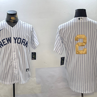 Men's New York Yankees Derek Jeter #2 White Game Player Jersey1