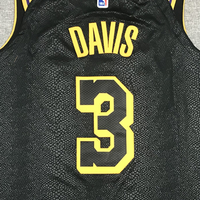 Men's Los Angeles Lakers Anthony Davis Black #3 NBA Swingman Jersey1