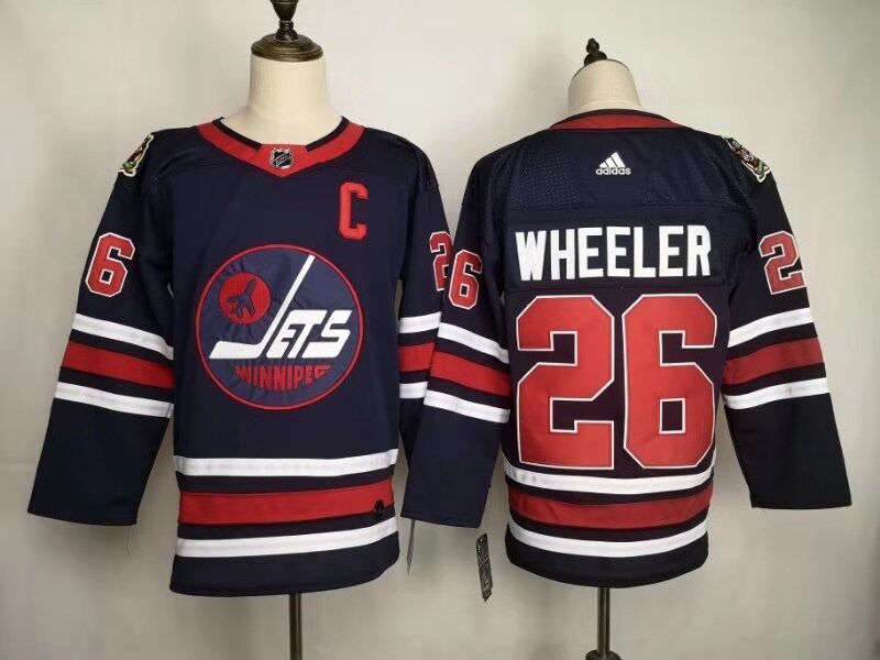 Men's Winnipeg Jets Blake Wheeler #26 Navy Home Breakaway Player Jersey1