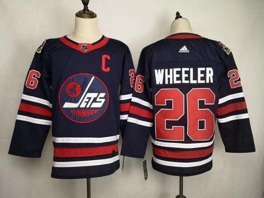 Men's Winnipeg Jets Blake Wheeler #26 Navy Home Breakaway Player Jersey1