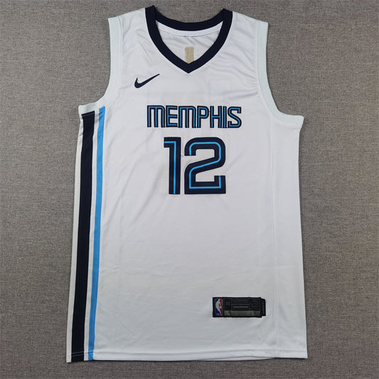 Men's Memphis Grizzlies Ja Morant #12 White 2022/23 Swingman Jersey1 - Association Edition